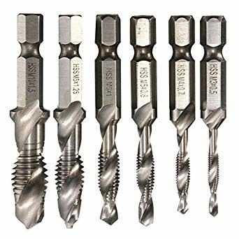 6pcs HSS Hex Shank conjunto de broca M3-M10 para la perforación de metales