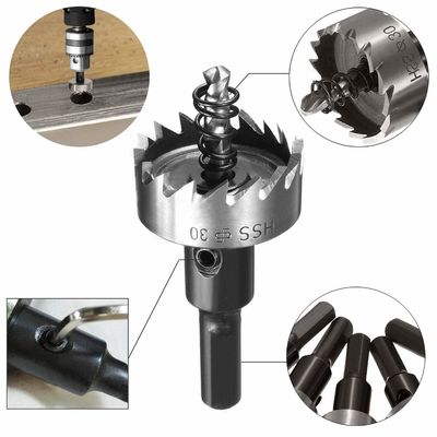 Conjunto de sierra de agujero HSS 8pc de acero de alta velocidad para perforación de metales