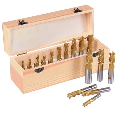 Fresa de extremo HSS de 4 flautas DIN844 para metal, acero inoxidable y aluminio