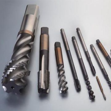 Machuelos de máquina HSS con punta helicoidal DIN371 recubiertos de Ti, M3-M50