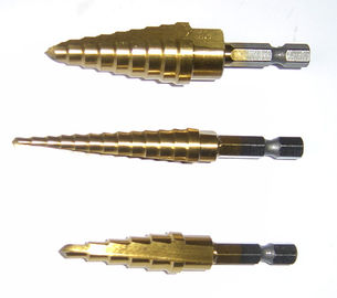 Flauta recta revestida Titanium de la caña del hex. de la broca del paso del acero de alta velocidad para la broca Titanium del paso del metal