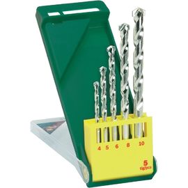Juego de 5 brocas para mampostería de carburo de tungsteno con revestimiento de cromo