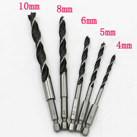 Brocas de madera del acero de alto carbono, brocas del punto de Brad de la caña del hex.