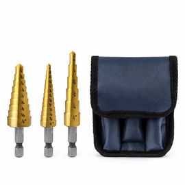 3Pc Titanio HSS paso de perforación Bit conjunto de hexagonal 1/8-3/4 pulgadas