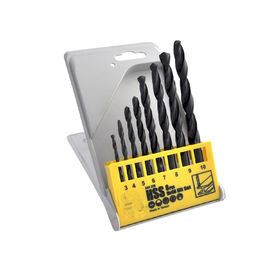 Equipo negro 8Pcs de la broca del HSS del acero de alta velocidad de la superficie del óxido para la perforación del metal