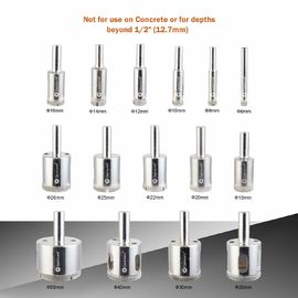 El sistema del pedazo de base del diamante del hueco de 15 PCS, agujero del diamante consideró el sistema para la teja de cristal