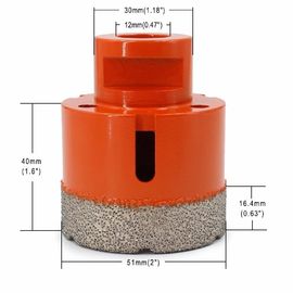 Limpie la pulgada de diámetro soldada de la broca con la aspiradora 2 de la base del diamante para el hormigón/el granito