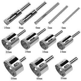 Tamaño hueco de las PC 4mm-50m m de los sistemas 12 de las brocas del diamante de la base del vidrio y de la teja
