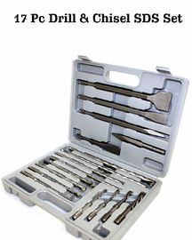 SDS Plus Martillo de perforación Conjunto de 17pc 40Cr de acero con caja de plástico